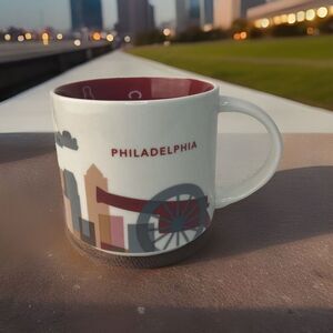 Starbucks Philadelphia 2012 Coffee Tea Mug Cup 14 Oz You Are Here Collection
